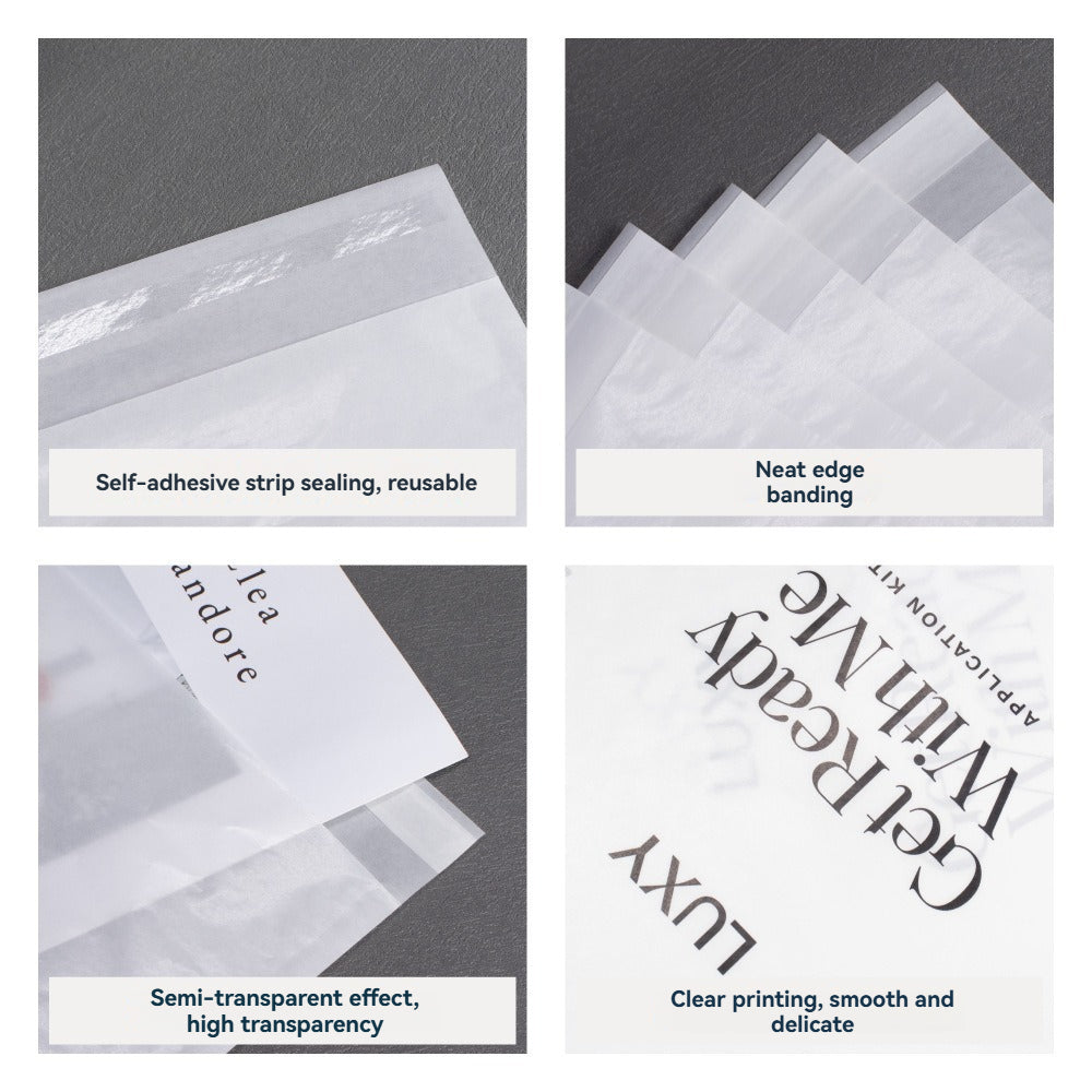 (A) Mini Glassine Bags For Sustainable Product Packaging with Flap