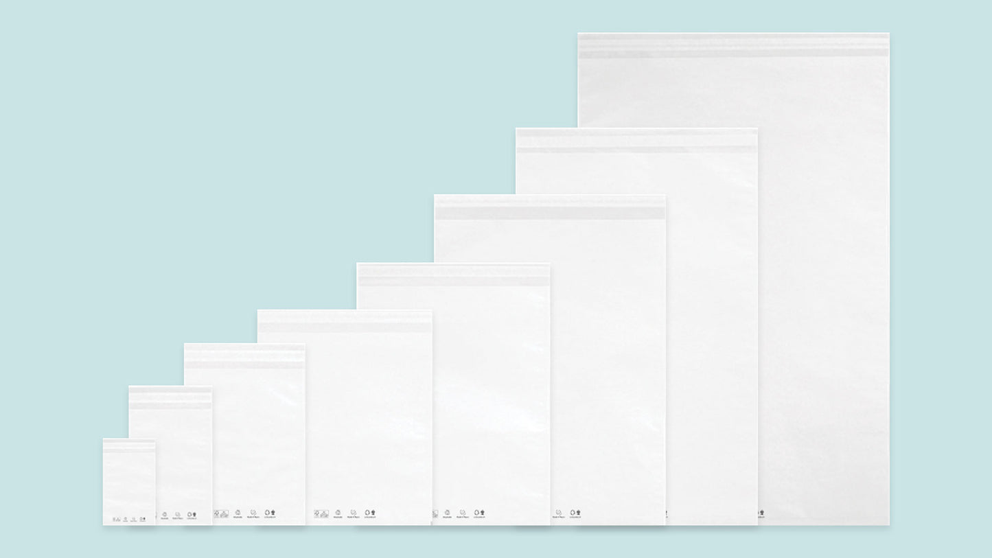 All Size Glassine Bags For Sustainable Product Packaging with Flap 200Pcs