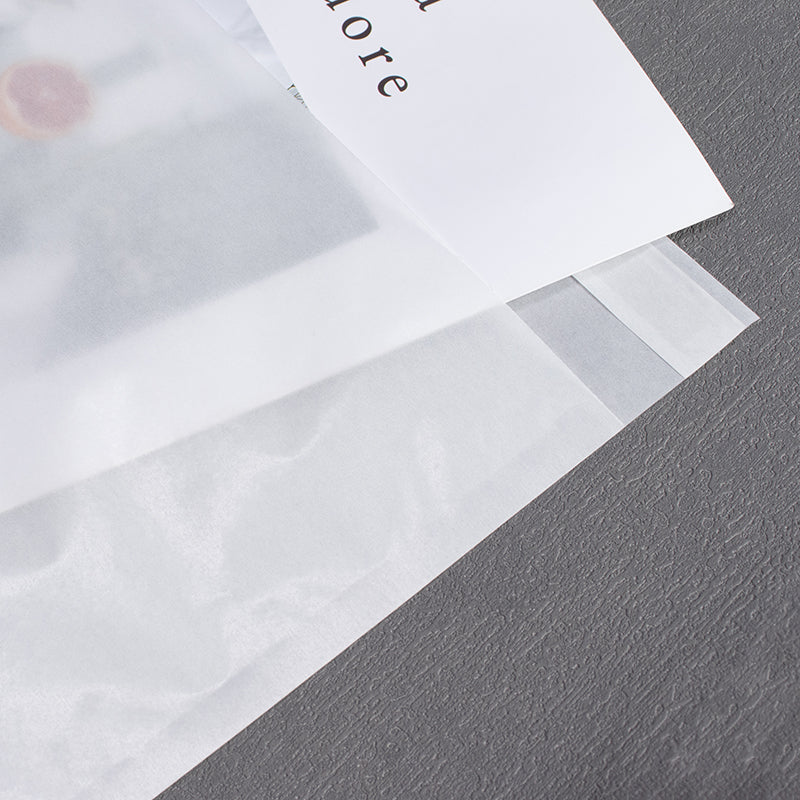 (A) Medium Glassine Bags For Sustainable Product Packaging with Flap 200Pcs Paper Bags