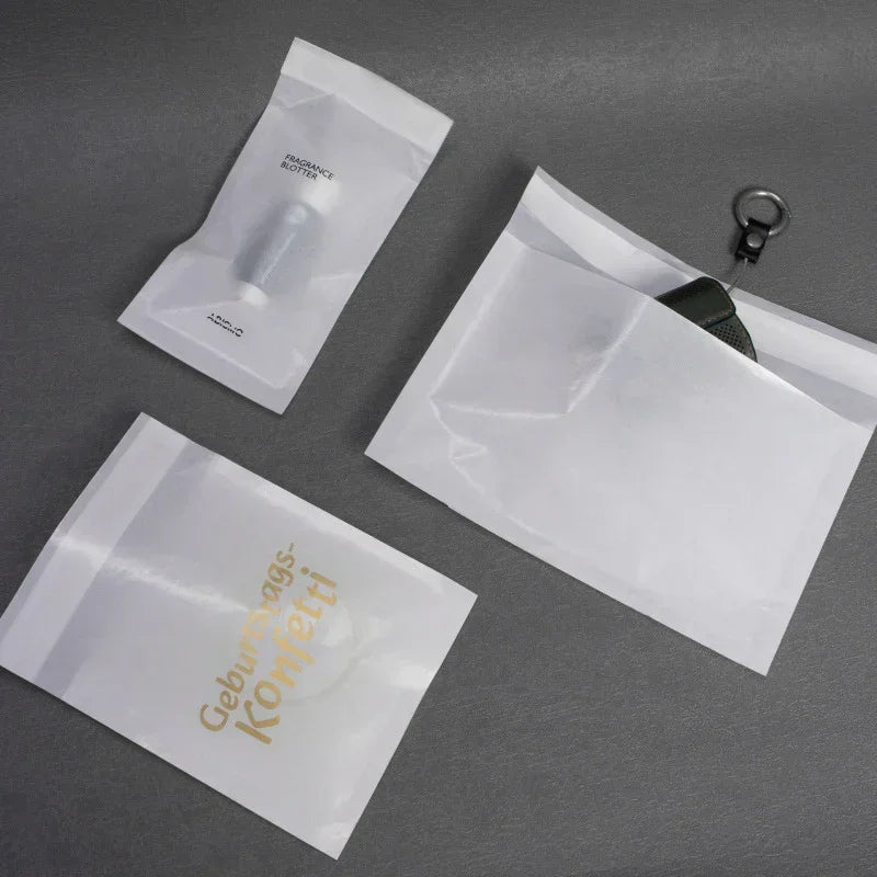 Glassine Bags For Sustainable Packaging All Size Eco-friendly inner packaging with Flap 200Pcs